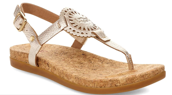 UGG Ayden II Metallic Gold Cork T-Strap Sandal Women's sizes 5-12-NEW
