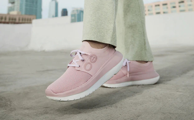 OOFOS OOmy Stride Stardust Pink Shoes Sneakers Womens Sizes W6-W11 NEW