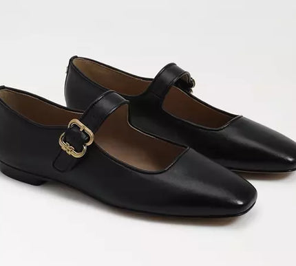 Sam Edelman Michaela Black Leather Mary Jane Women sizes 6-10/NEW!!!
