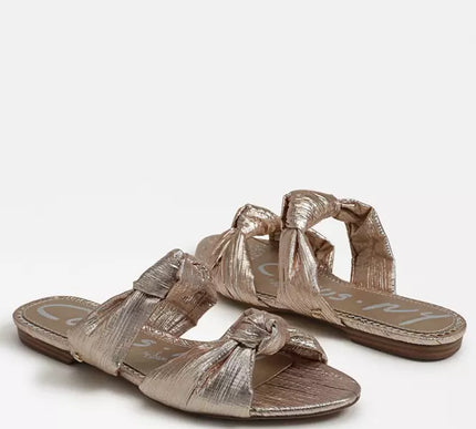 Circus by Sam Edelman Marissa Pleated Gold Sandal Women's US sizes 6-10 NEW!!