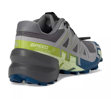 Salomon Speedcross 6 Castlerock/Lime/Poseidon Running Shoe Men's US Sizes 7-14