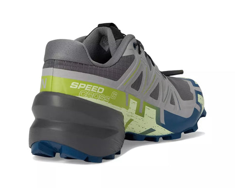 Salomon Speedcross 6 Castlerock/Lime/Poseidon Running Shoe Men's US Sizes 7-14