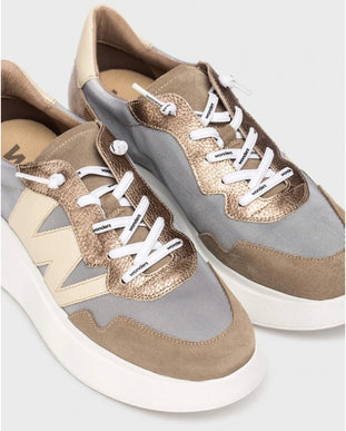 Wonders A-3631 Roma 31 Taupe/Cream Wedge Sneaker Womens sizes 36-42
