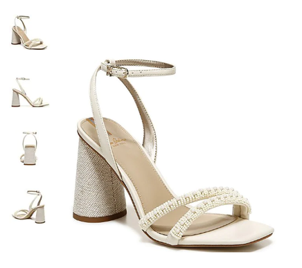 Sam Edelman Kia Beads Modern Ivory Ankle Strap Heel Women's sizes 6-10/ NEW!!!