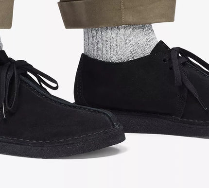 Clarks Desert Trek Black Suede Moccasin Loafer Shoe Men's US sizes 7-15 NEW!!!
