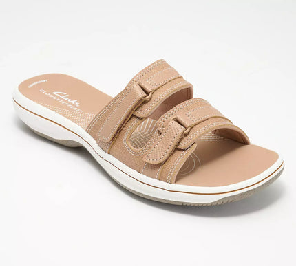 Clarks Breezey Eve Sand 2-Strap Sandal Women's sizes US 5-12 NEW!!!