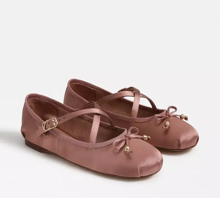 Circus by Sam Edelman Zuri Dark French Satin Ballet Flat Women sizes 6-10/NEW!!!