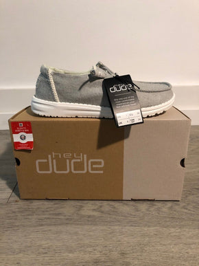 Hey Dude Wendy Chambray Braid Grey Sneaker Slip On Women's Sizes US 5-12/NEW!!
