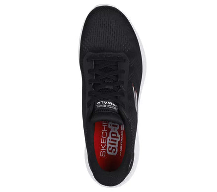 SKECHERS Go Walk Now Payton Black White Slip-ins Sneaker Men's sizes 7-14/NEW!!!