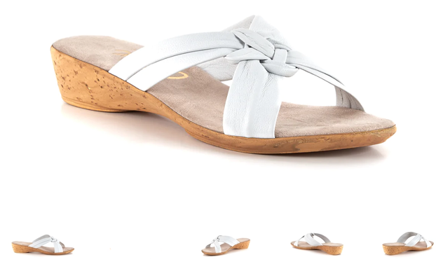 Onex Brynna Soft Leather White Wedge Sandal Women's sizes 5-11/NEW!!