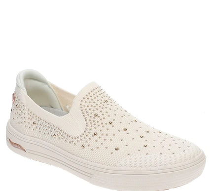 SKECHERS Arch Fit Arcade Off White Glitz Gal Sneaker Women's sizes 5-11/NEW!!!