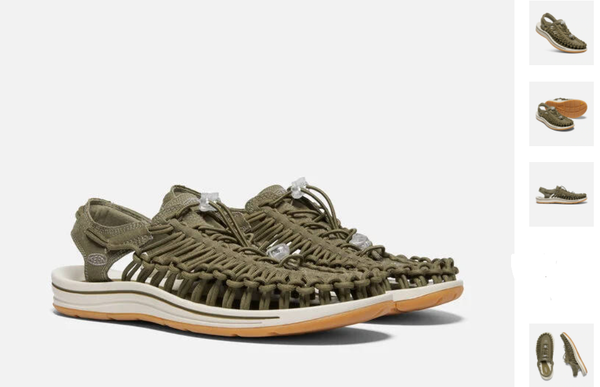 Keen Uneek Canvas Military Olive/Timberwolf Water Sandal Men's sizes 7-14/NEW!!!