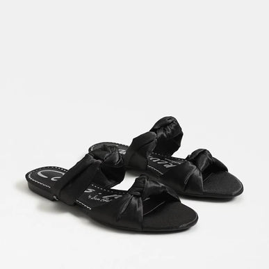 Circus by Sam Edelman Marissa Black Satin Sandal Women's US sizes 6-10 NEW!!