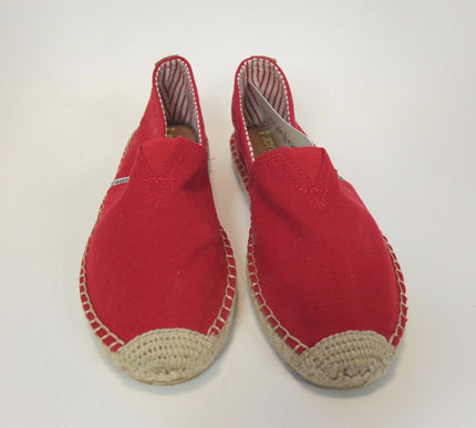 Joy and Mario Red Canvas Espadrille Slip On Flat Women's US sizes 6-11 NEW!!!