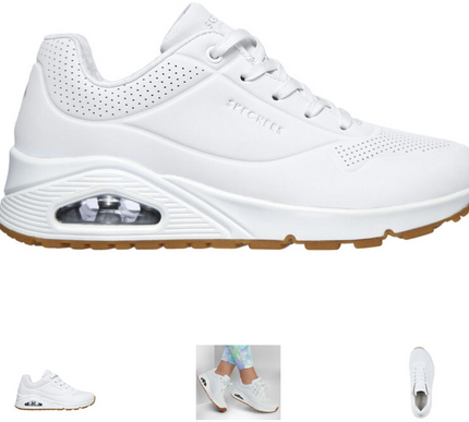 SKECHERS Uno Stand on Air White Sneaker Women's sizes 5-12/NEW!!!