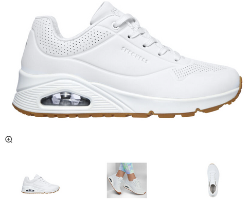 SKECHERS Uno Stand on Air White Sneaker Women's sizes 5-12/NEW!!!