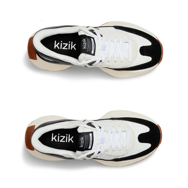 Kizik Monaco White/Black Hands-Free Slip in/on Shoes Womens sizes 6-10