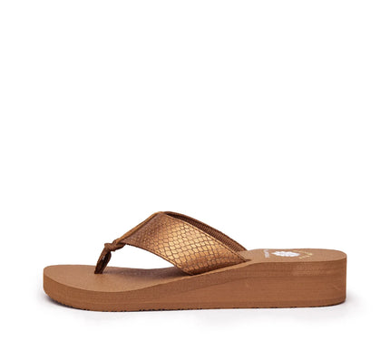 Yellow Box Chellie Bronze Flatform Toe Post Sandal Women's sizes 6-10/NEW!!!