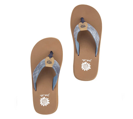Yellow Box Fremont Denim Flatform Toe Post Sandal Women's sizes 6-10/NEW!!!