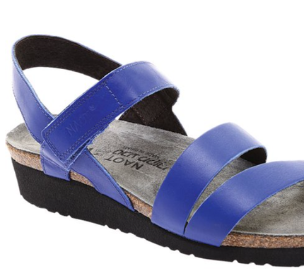 Naot Kayla Royal Blue Leather Wedge Sandal Women's US sizes 5-11/36-42 NEW!!!
