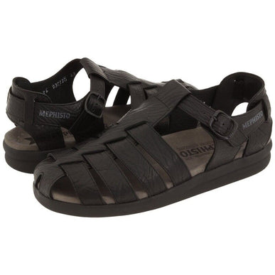 Mephisto Sam Black Grain Comfort Fisherman Sandal Men's sizes 40-48 NEW!!!