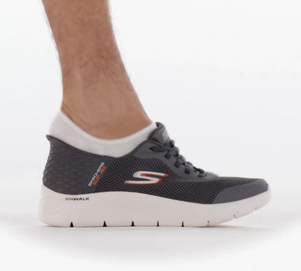 SKECHERS Go Walk Flex Hands Free Gray Slip-ins Sneaker Men's sizes 7-14/NEW WIDE