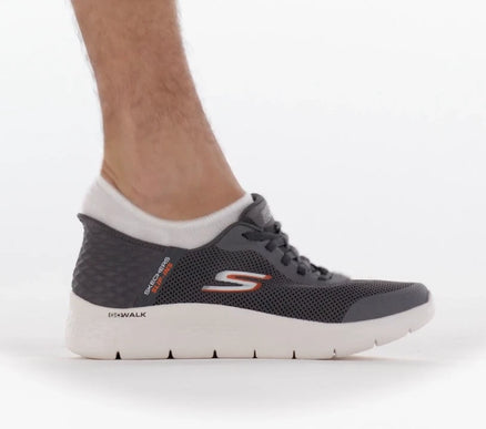 SKECHERS Go Walk Flex Hands Free Gray Slip-ins Sneaker Men's sizes 7-14/NEW WIDE