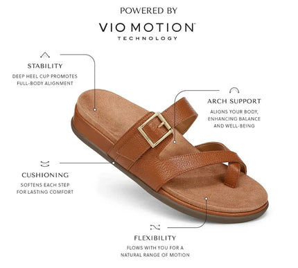 Vionic Carmela Tan Leather Sandal Women's sizes 5-11/NEW!!!