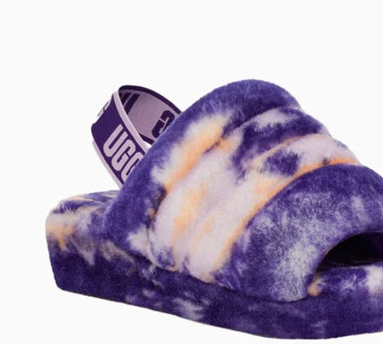 UGG Fluff Yeah Violet Marble Slide Slipper Women's US sizes 5-11-NEW