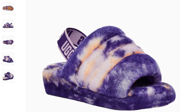 UGG Fluff Yeah Violet Marble Slide Slipper Women's US sizes 5-11-NEW