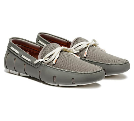 Swims Lace Loafer Gray/White Driving Moccasin Loafer Men's sizes 7-12 New!!!