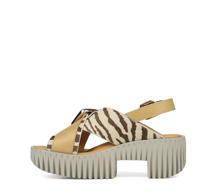 4CCCCEES Plia Juno Zebra Mix Strappy Sandal Womens Sizes 36-41-6-11 NEW