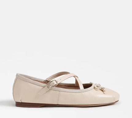 Circus by Sam Edelman Zuri Vanilla Leather Ballet Flat Women sizes 6-10/NEW!!!