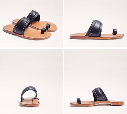 Sam Edelman Margit Black Leather Toe Loop Sandal Womens US sizes 6-10/NIB