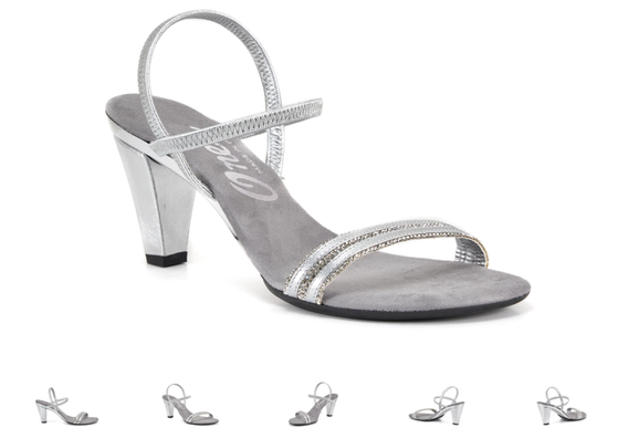 Onex Roxi Silver Low Heel Strappy Sandal Women's US sizes 5-11/NEW!!!