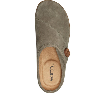 Earth Ezra Green Round Toe Casual Slip-on Flat Clogs Womens sizes 6-10 NEW M