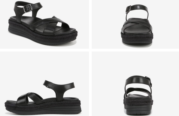Vionic Mar Black Leather Strappy Sandal Arch Support Women's sizes 5-11/NEW!!