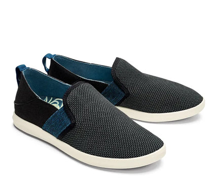 Women's Olukai Hale'Iwa Black Teal Sneaker Slip-on US Size 6.5 NIB