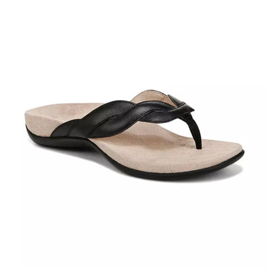 Vionic Bella Braid Black Nappa Leather Sandal Women's sizes 5-11/NEW!!!