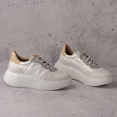 Wonders A-3602 Berlin Off White/Cream Wedge Sneaker Womens sizes 36-42