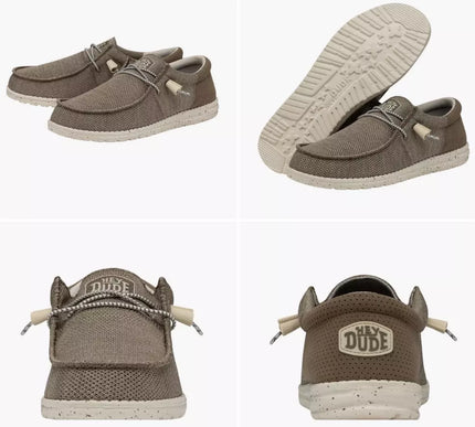 Hey Dude Wally Tri Beige Sneaker Shoe Men's sizes US 7-15/NEW!!!!