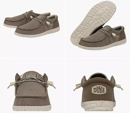 Hey Dude Wally Tri Beige Sneaker Shoe Men's sizes US 7-15/NEW!!!!