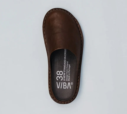 VIBAe Roma Cocoa Brown Slip On Loafer Mule EU Unisex sizes W6/36-M15/48