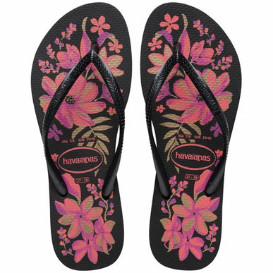 Havaianas Slim Organic Black-Grey-Gold Flip Flop Women sizes 35-36-41-42