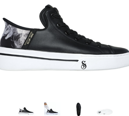 SKECHERS Snoop One OG Premium Leather Black/White Sneaker Men's sizes 7-13/NEW!!