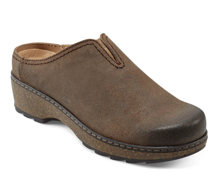 Earth Kolia Dark Brown Round Toe Slip-on Casual Clogs Womens sizes 6-10 NEW M