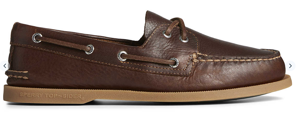 Sperry A/O Authentic Original 2 Eye Pull-Up Dark Tan Boat Shoe Mens sizes 7-16 M