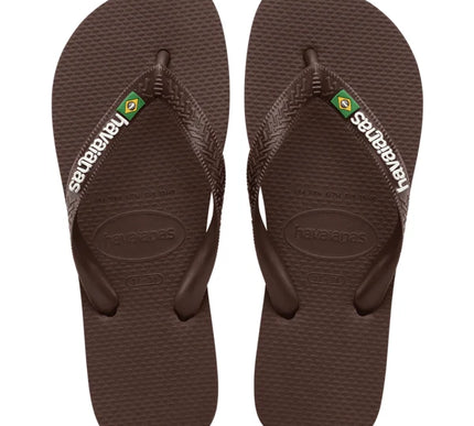 Havaianas Brazil Logo Dark Brown/White Sandal Men EU sizes 39/40-45/46 NEW!!!