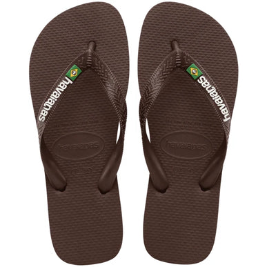 Havaianas Brazil Logo Dark Brown/White Sandal Men EU sizes 39/40-45/46 NEW!!!