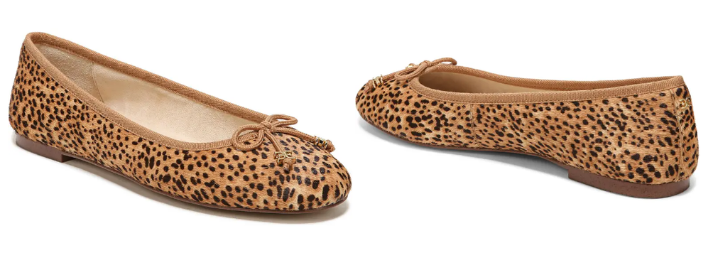 Sam Edelman Felicia Luxe Speckled Cheetah Multi Ballet Flat Women sizes 6-10/NEW